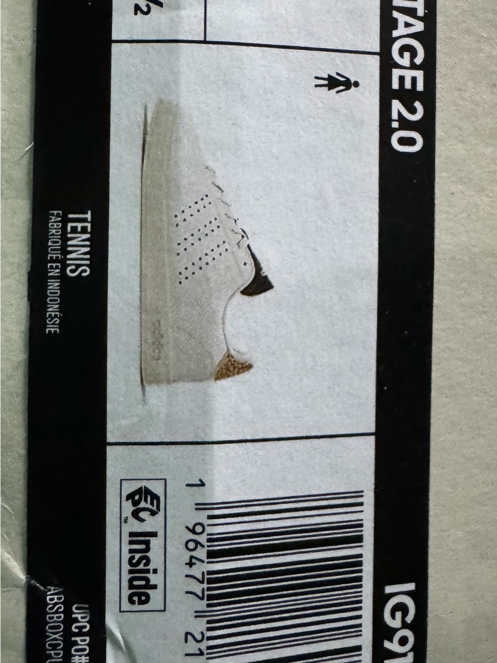 Adidas Women's White Tennis Sneakers with Cheetah Tan Heel Accent